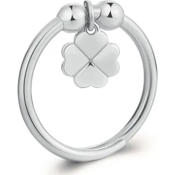 Módní doplněk S'Agapõ Nastavitelný ocelový prsten Čtyřlístek Feelings SFE34 + 2 měsíce na vrácení zboží