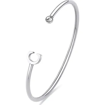 Náramek S'Agapõ Otevřený pevný náramek s písmenem C Click SCK214 + 2 měsíce na vrácení zboží