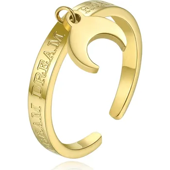 Módní doplněk S'Agapõ Otevřený pozlacený prsten Click SCK151 + 2 měsíce na vrácení zboží