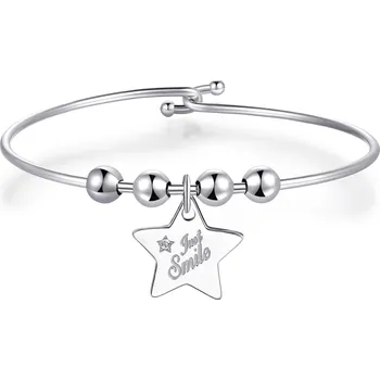 Náramek S'Agapõ Pevný ocelový náramek Just Smile Be My Always SBM36 + 2 měsíce na vrácení zboží