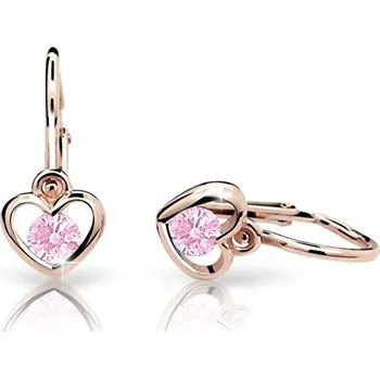 Náušnice Cutie Jewellery Dětské náušnice z růžového zlata C1943-10-X-4 růžová + 2 měsíce na vrácení zboží