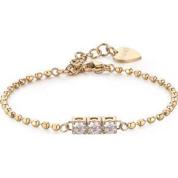 Náramek S'Agapõ Pozlacený kuličkový náramek s čirými zirkony Dazzly SDZ27 + 2 měsíce na vrácení zboží