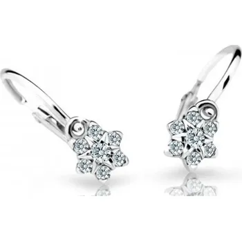 Náušnice Cutie Diamonds Blyštivé dětské náušnice z bílého zlata s brilianty DC2152-10-00-X-2 + 2 měsíce na vrácení zboží