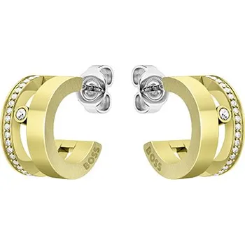 Šperk Hugo Boss Drobné pozlacené kruhy s krystaly Lyssa 1580346 + 2 měsíce na vrácení zboží