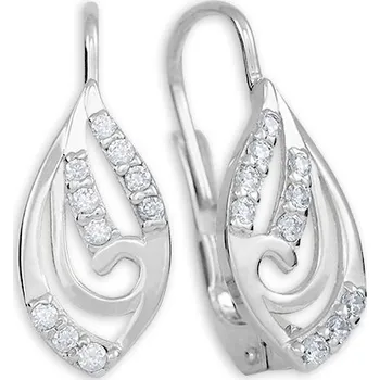 Náušnice Soliter Nadčasové náušnice z bílého zlata se zirkony 239 001 00664 07 + 2 měsíce na vrácení zboží