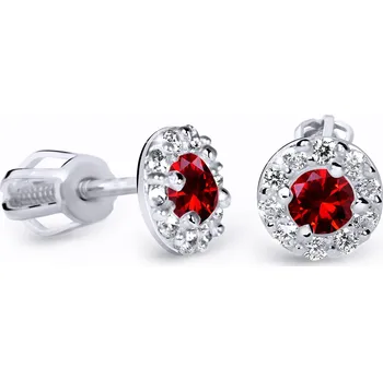 Náušnice Cutie Diamonds Luxusní náušnice z bílého zlata s rubíny a diamanty DZ60167-30-RU-X-2 + 2 měsíce na vrácení zboží