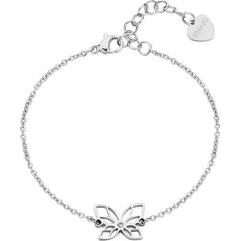 Módní doplněk S'Agapõ Stříbrný ocelový náramek Motýlí křídla Click SCK274 + 2 měsíce na vrácení zboží