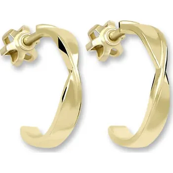 Náušnice Brilio Módní půlkruhové náušnice ze žlutého zlata 231 001 00649 + 2 měsíce na vrácení zboží