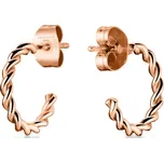 Rosefield Růžově pozlacené náušnice kruhy Toccombo JTSPRG-J428 + 2 měsíce na vrácení zboží