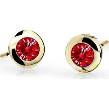 Náušnice Cutie Jewellery Zlaté dětské náušnice C1537-30-X-1 červená + 2 měsíce na vrácení zboží
