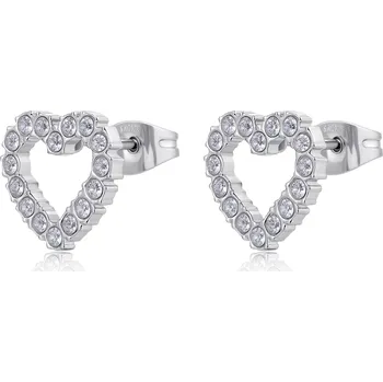 Šperk S'Agapõ Blyštivé náušnice srdíčka s krystaly Twinkle SWN21 + 2 měsíce na vrácení zboží