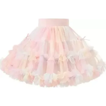 Dívčí sukně Dívčí Sukně TUTU PETTI Luxus TOP objem Duhová mašlička s Kraťásky