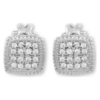 Náušnice Soliter Čtvercové náušnice pecky z bílého zlata 745 239 001 01047 0700000 + 2 měsíce na vrácení zboží