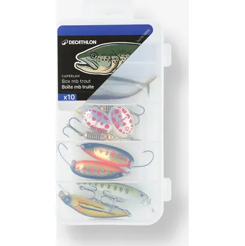 Pouzdro na rybářské vybavení CAPERLAN Krabička s nástrahami BoxMB na pstruhy VÍCEBAREVNÁ