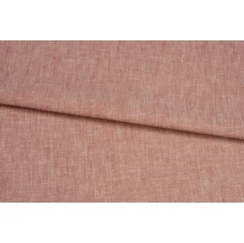 Len s bavlnou, rybí kost, tlumeně červený, 0.5m, sartor.cz