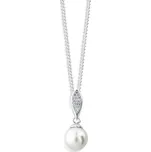 Cutie Jewellery Luxusní přívěsek z bílého zlata s pravou perlou a zirkony Z6304-3152-40-10-X-2 + 2 měsíce na vrácení zboží