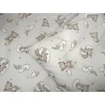 Podpěrová s.r.o. Dětské bavlněné povlečení béžové MEDVÍDCI 90x135, 40x60 cm