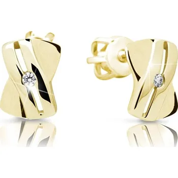 Náušnice Cutie Diamonds Půvabné náušnice ze žlutého zlata s diamanty DZ6482-1628-30-00-X-1 + 2 měsíce na vrácení zboží
