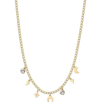 Módní doplněk S'Agapõ Stylový pozlacený náhrdelník s přívěsky Message SSG06 + 2 měsíce na vrácení zboží