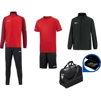 Saller PREMIUM Tréninkový set - senior BARVA: 173 tmavě červená-červená-bílá, Velikost: M Kompletní výbava pro dospělé sportovce