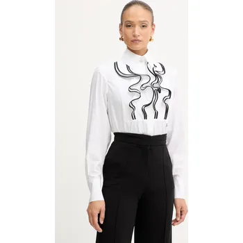 Dámská košile Bavlněná košile Karl Lagerfeld A4W11015 bílá 00X, vel. 38