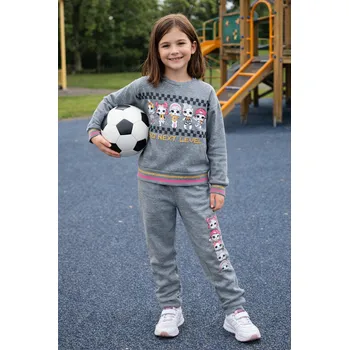 Sun City Dívčí tepláková souprava L.O.L. so next level přes hlavu šedá Šedá, Velikost: 128 128