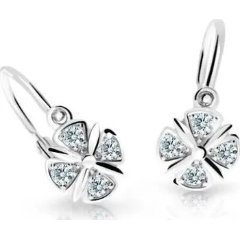 Náušnice Cutie Diamonds Dětské náušnice z bílého zlata s diamanty C2245-10-10-X-2-D + 2 měsíce na vrácení zboží