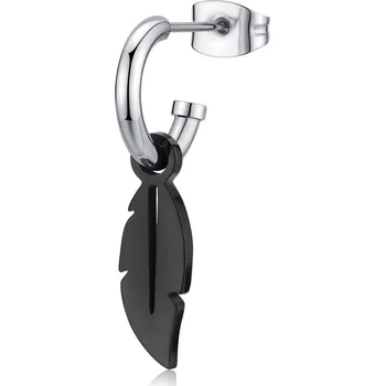 Módní doplněk S'Agapõ Single ocelová náušnice s peříčkem 2v1 Snap SNP31 + 2 měsíce na vrácení zboží