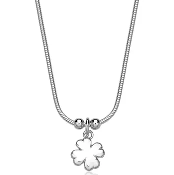 Módní doplněk S'Agapõ Ocelový náhrdelník pro štěstí Čtyčlístek Click SCK282 + 2 měsíce na vrácení zboží