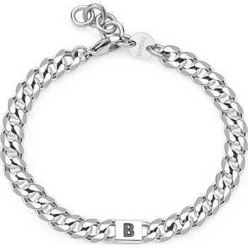 Náramek S'Agapõ Pánský ocelový náramek s písmenem B Monogram SMG12 + 2 měsíce na vrácení zboží