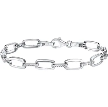 Šperk Silvego Stříbrný náramek se zirkony QRB270 19 cm + 2 měsíce na vrácení zboží