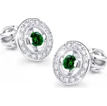 Cutie Diamonds Jedinečné náušnice z bílého zlata se smaragdy a diamanty DZ6413-1988-30-SM-X-2 + 2 měsíce na vrácení zboží