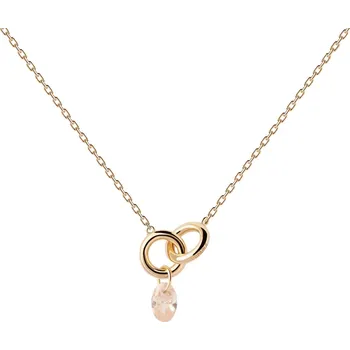 Šperk PDPAOLA Krásný pozlacený náhrdelník Peach Lily CO01-844-U + 2 měsíce na vrácení zboží