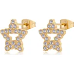 S'Agapõ Pozlacené náušnice s krystaly Hvězda Twinkle SWN26 + 2 měsíce na vrácení zboží