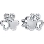 Soliter Něžné náušnice z bílého zlata s krystaly 239 001 00938 07 + 2 měsíce na vrácení zboží
