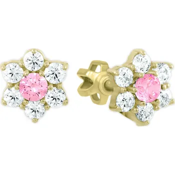Náušnice Soliter Květinové peckové náušnice se zirkony 239 001 00145 0000400 + 2 měsíce na vrácení zboží