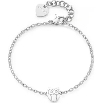 Módní doplněk S'Agapõ Ocelový náramek Sova Click SCK262 + 2 měsíce na vrácení zboží