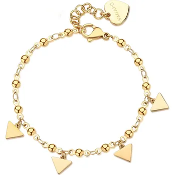 Náramek S'Agapõ Pozlacený náramek s přívěsky trojúhelníků Elysium SUM16 + 2 měsíce na vrácení zboží