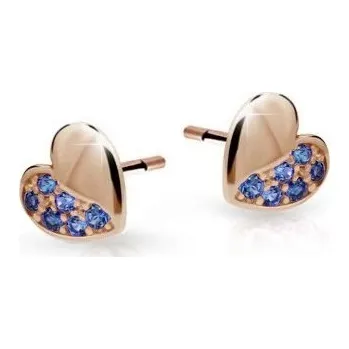 Náušnice Cutie Jewellery Dětské náušnice z růžového zlata C2160-30-X-4 modrá + 2 měsíce na vrácení zboží