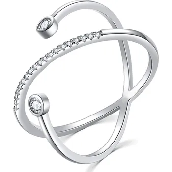 Prsten MOISS Originální stříbrný prsten se zirkony R00020 58 mm + 2 měsíce na vrácení zboží