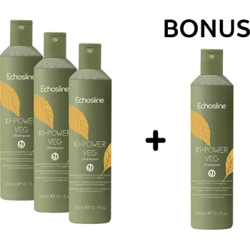 Šampon AKCE: 3+1 Echosline Ki-Power VEG - hydratační šampon pro chemicky ošetřované vlasy, 300 ml