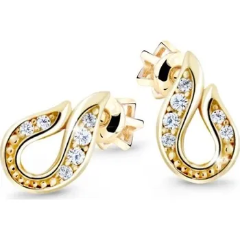 Náušnice Cutie Diamonds Slušivé náušnice ze žlutého zlata s diamanty DZ3062-30-00-X-1 + 2 měsíce na vrácení zboží