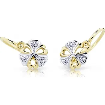 Náušnice Cutie Diamonds Bicolor dětské náušnice ze zlata s diamanty C2230-10-10-X-1-D + 2 měsíce na vrácení zboží