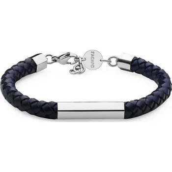 Módní doplněk S'Agapõ Kožený náramek pro muže Ripple SRP75 + 2 měsíce na vrácení zboží