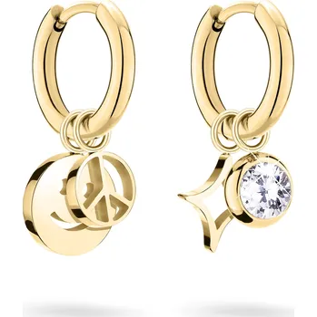 Šperk Tamaris Originální pozlacené kruhové náušnice s přívěsky 2v1 TJ-0423-E-20 + 2 měsíce na vrácení zboží
