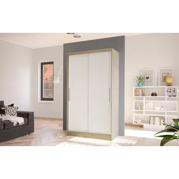 Falco Skříň Kosta I 100 cm - dub sonoma/bílá, výška 200 cm, hloubka 58 cm