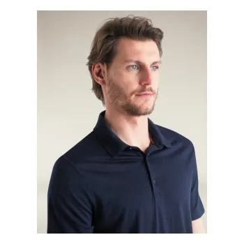 Pánské termoprádlo Icebreaker Mens Merino 150 Tech Lite III SS Polo MIDNIGHT N