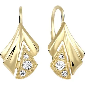 Náušnice Soliter Slušivé náušnice ze zlata se zirkony 239 001 00198 + 2 měsíce na vrácení zboží