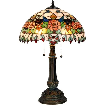 Lampička Clayre & Eef - stolní lampa Tiffany ROSE