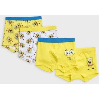 Chlapecké spodní prádlo Sinsay - Sada 4&nbsp;boxerek SpongeBob SquarePants - žlutá - 709GW-10X - 709GW-10X-U86